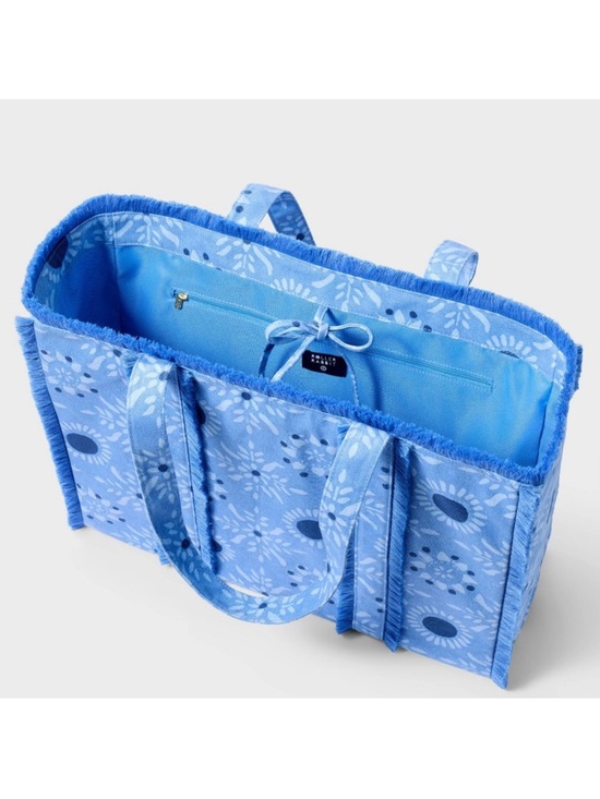 Roller Rabbit Handbags - NWT Star Medallion Fringe Canvas Tote Blue Roller Rabbit